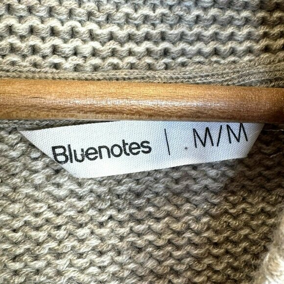 Bluenotes Sweater Womens Size Medium CANADA Shawl Collar Knit Dad Grandpa - Picture 2 of 5